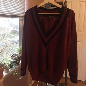 Vintage deep v sweater